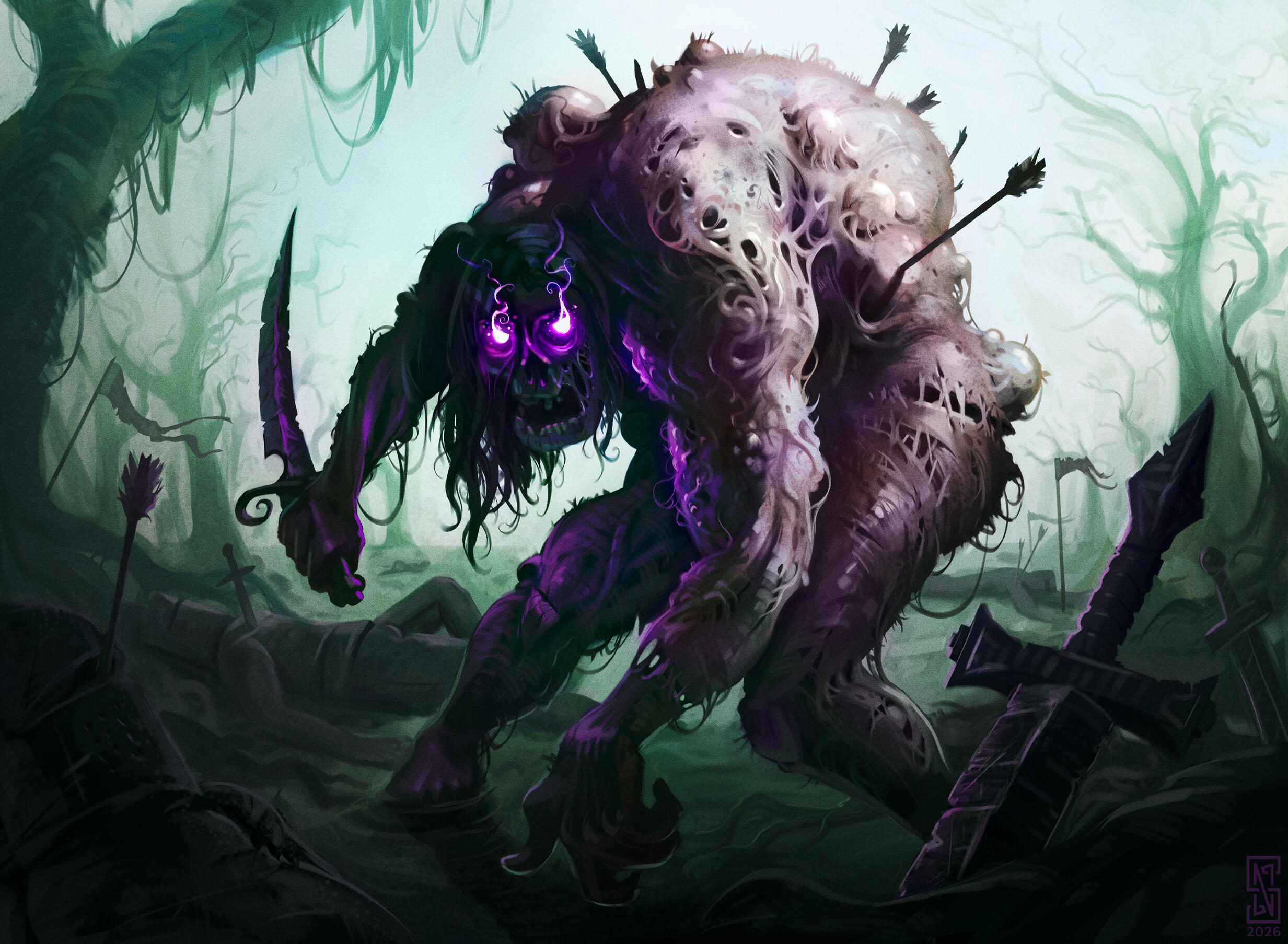 MTG Portfolio Illustration "Fleshbag Marauder"