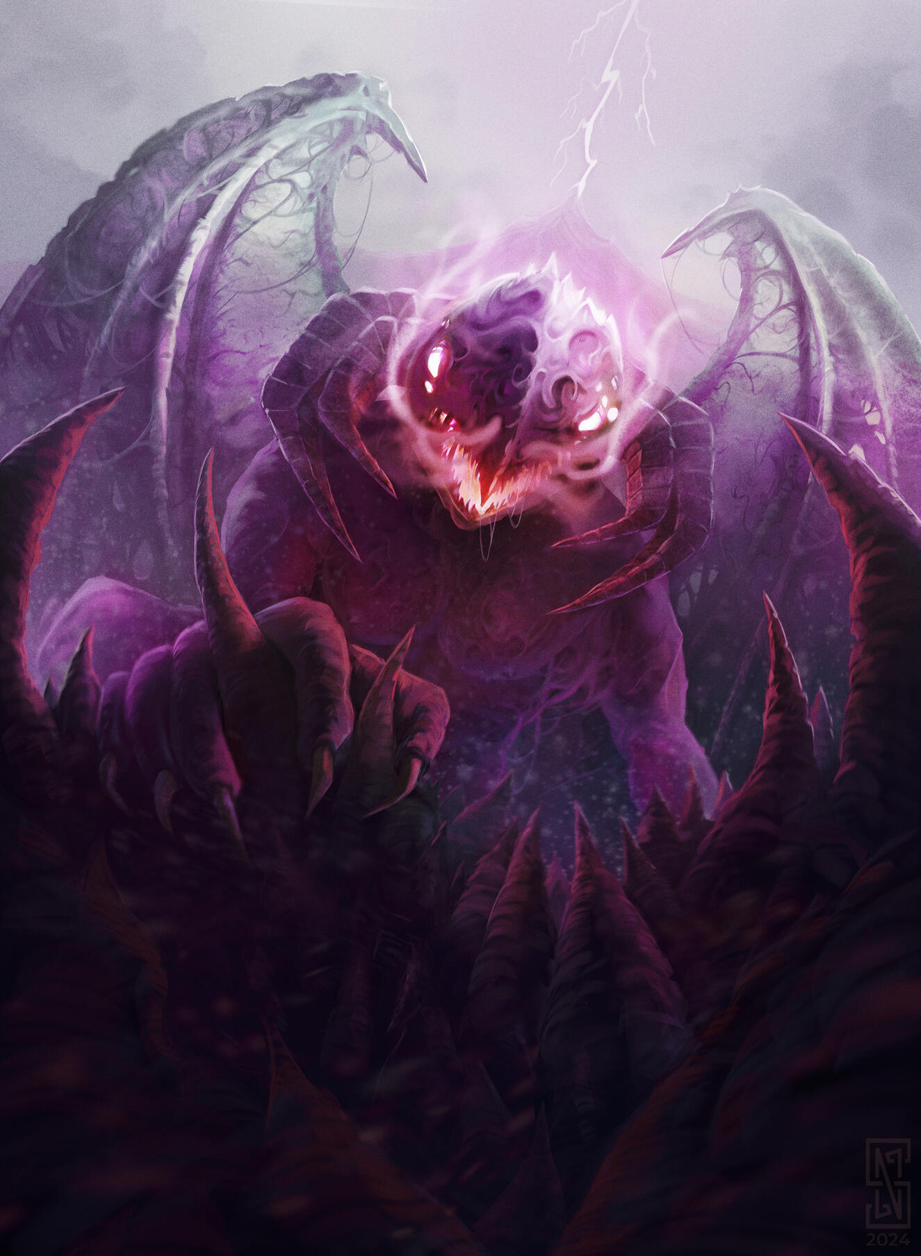 MTG Portfolio Illustration "Demon Token"